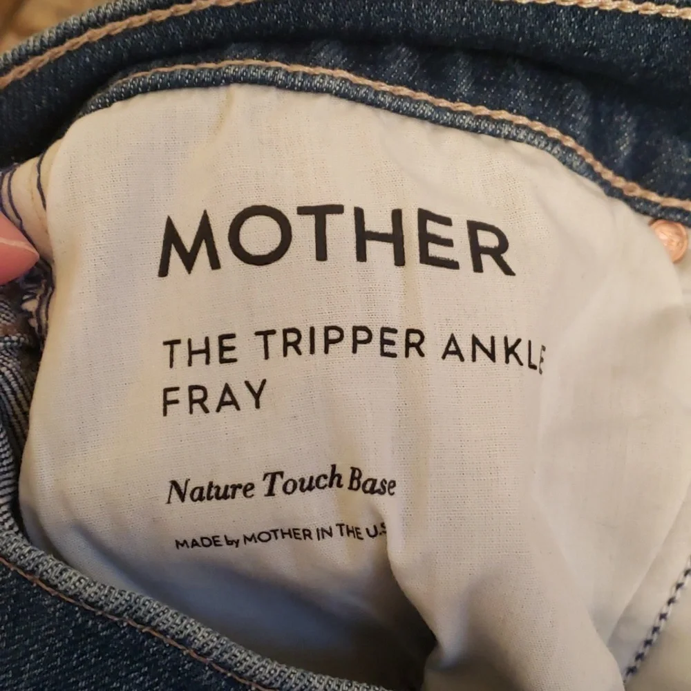 MOTHER 26 2 The Tripper Ankle Fray Jeans Denim Nature Touch Base - Picture 3 of 8